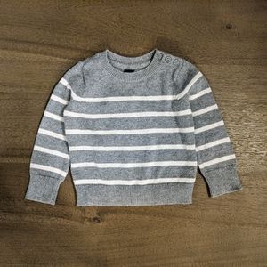 BABY GAP Boys Grey Striped Sweater